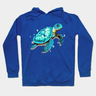 Turquoise Diamond Turtle Hoodie